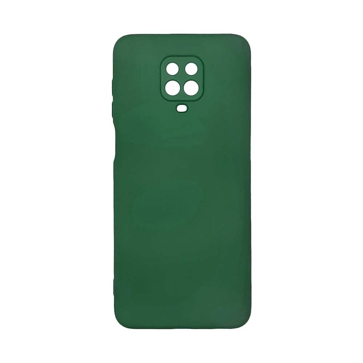 Husa din silicon My Colors, Compatibila cu Xiaomi Redmi Note 9S / 9 Pro, Verde inchis