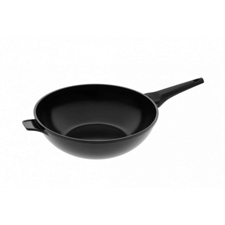 Gerlach wok serpenyő, 30 cm, alumínium, fekete