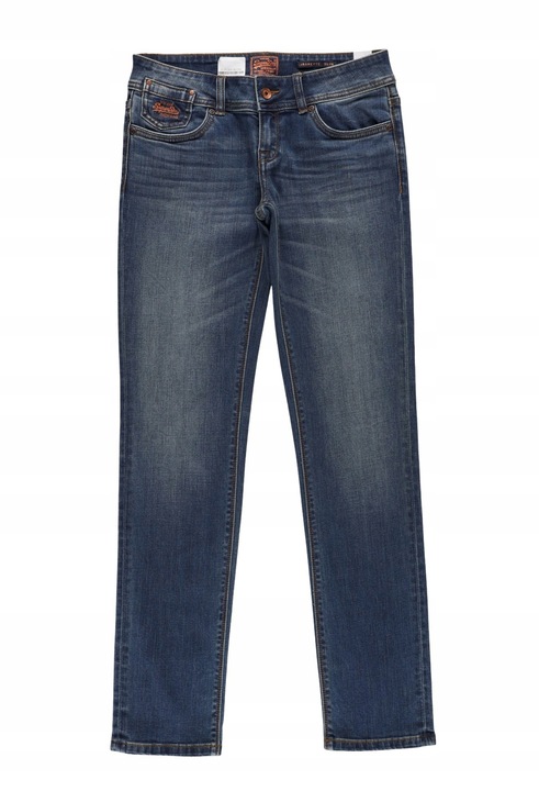 Дамски дънки Superdry, Памук/Вискоза/Полиестер/Еластан, Тъмносини, S