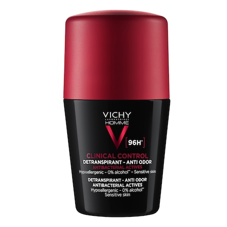 Deodorant roll-on antiperspirant pentru barbati Vichy Homme clinical control 96H, 50 ml