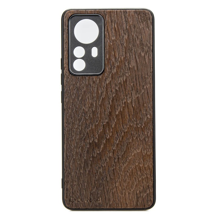 Husa pentru Xiaomi 12/12X, BEWOOD, Silicon/Lemn, Maro