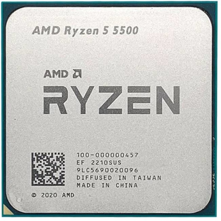 Процесор AMD Ryzen 5 5500 (3.6GHz) TRAY, 3.60 GHz, L2: 3MB, Socket AM4