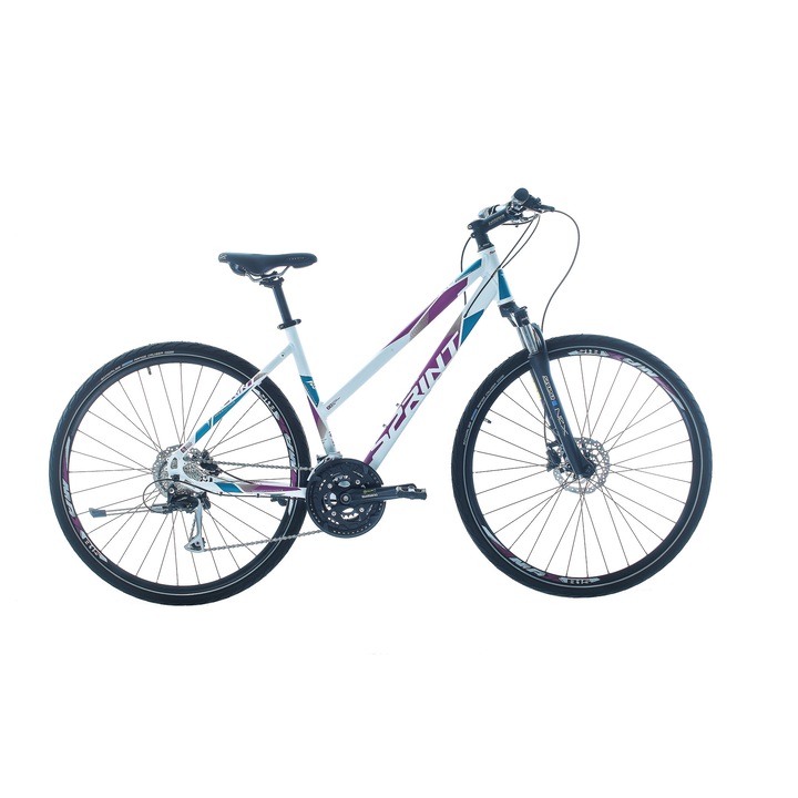 Велосипед SPRINT Sintero, Plus, Lady 28 ", 440 мм, Бял