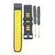 Gyorskioldó karkötőszíj Garmin Fenix 5, Fenix 5PLUS, Fenix 6 okosórához, 22 mm, fekete/sárga, csavarhúzóval