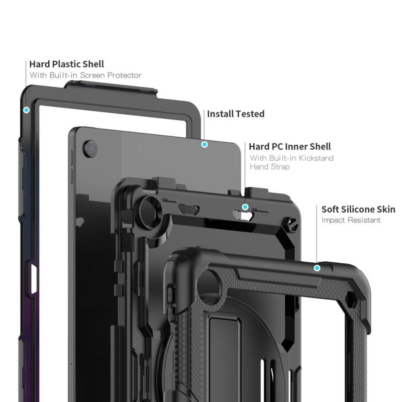 Carcasa 360 grade TECH-PROTECT Solid compatibila cu Lenovo Tab M10 Plus 10.6 inch Black
