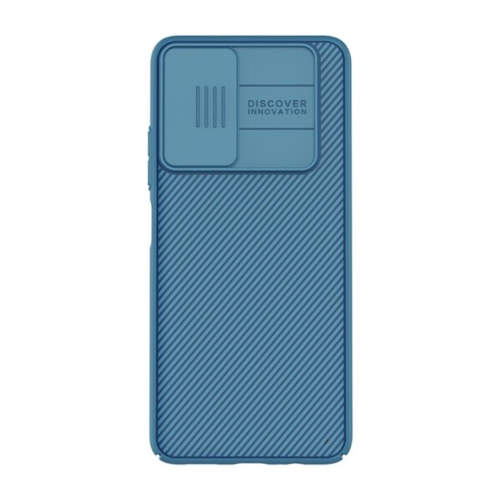 Nillkin camshield szilikon mobiltelefon tok, ütésállóság, kameravédő, csíkos, sötétkék, kompatibilis: Xiaomi Redmi Note 11T 5G / Poco M4 Pro 5G / Redmi Note 11 5G