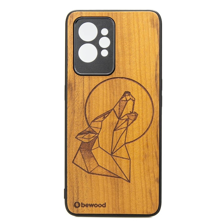 Husa pentru Realme GT 2 Pro, BEWOOD, Silicon/Lemn, Maro