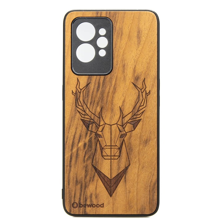 Husa pentru Realme GT 2 Pro, BEWOOD, Silicon/Lemn, Maro