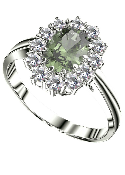 Inel Moldavit din argint 925