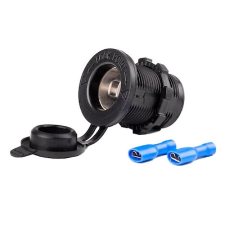 Букса за запалка Amio, 12/24v, с капак, 02851