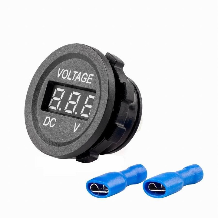 AMIO Fedélzeti csatlakozós voltmérő, 12-24V, 02852