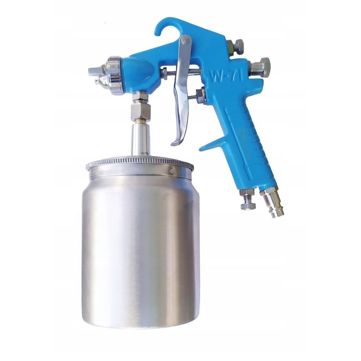 Festett pisztoly, fenéktartály, fém, 1/4", 5 bar, 0,6 L, 1,5 mm, Richmann
