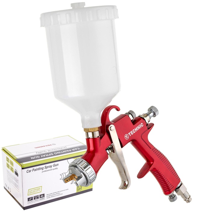 Pistol de pulverizare LVLP cu duza de 1,8 mm Technic L-500 600 ml