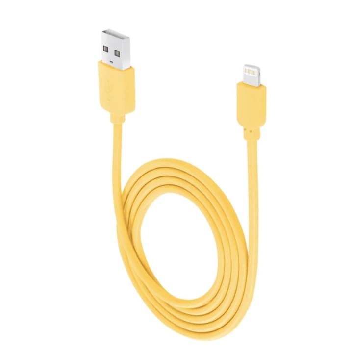 Cablu USB la Lightning, Bibilel pentru iPhone, iPad, iPod, lungime 2 metri, Galben, SFH-BBL5698
