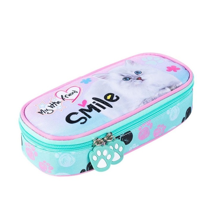 My little friend cicás ovális tolltartó - Pastel Cat