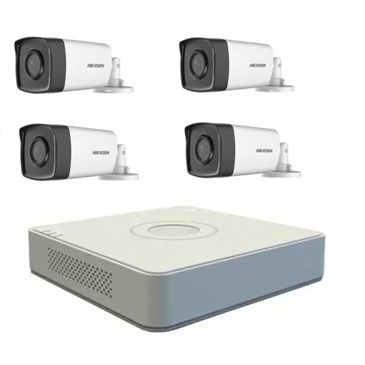 Kit supraveghere 4 Camere Dome HD 720p TurboHD HikVision