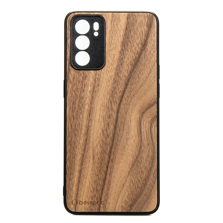 OPPO Reno 6 5G защитно покритие, Bewood, дърво/силиций/поликарбонат, светлокафяв