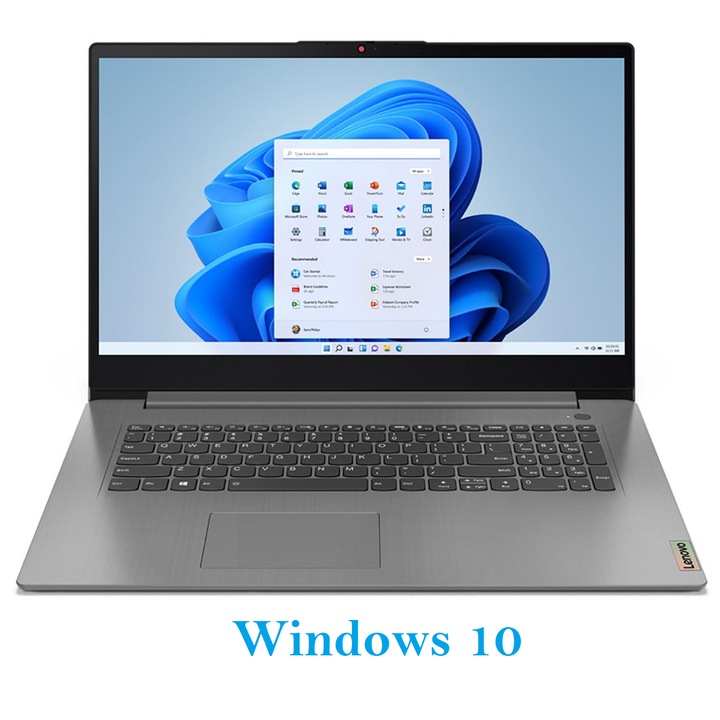 Лаптоп Lenovo IdeaPad 3 17ITL6, 17.3" HD+, Intel Celeron 6305, 8 GB DDR4, 256 GB SSD m2 PCIe, Intel UHD Graphics, Windows 10 Home, 2.1 kg Arctic Grey