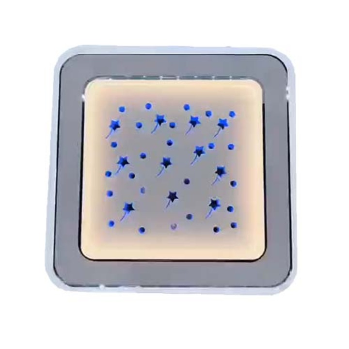 Аплик, LED, Модерен, Квадрат, 3 светлинни режима, 200 мм, L8128, Бял