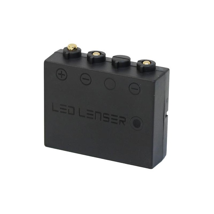 Újratölthető zseblámpa akkumulátor, Led Lenser, Li-lon, 3,7 V, 1400 mAh, Fekete