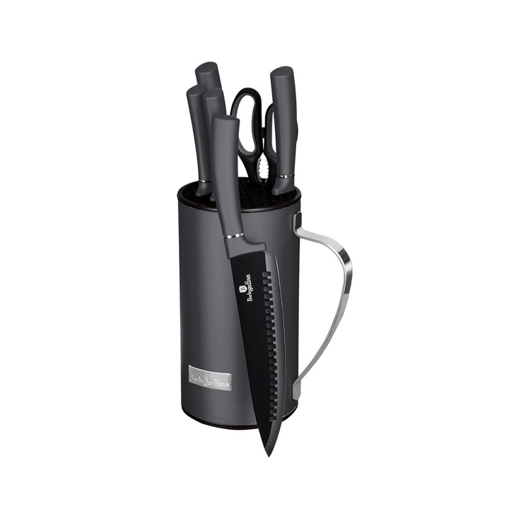 Set de cutite cu stativ 7 piese Carbon Pro BH 2600