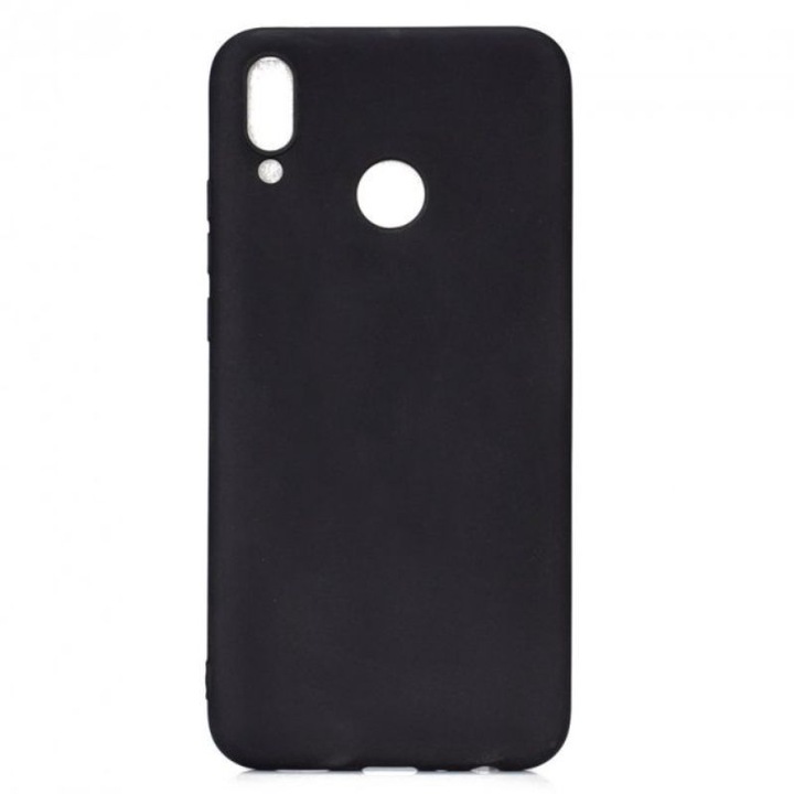 Силиконов кейс Lemontti Silky съвместим с Huawei P Smart Z, черен