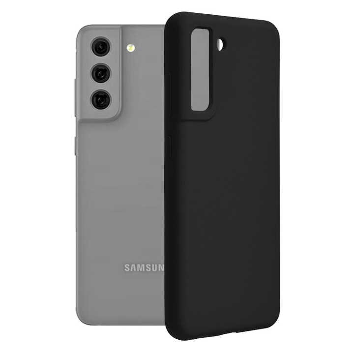 Калъф, съвместим с Samsung Galaxy S21 FE 5G, Enhanced Grip, N664, Silicone, Pitch Black