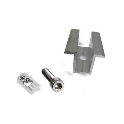 SET Clema imbinare panou solar cu surub inox M8x25 si piulita cu