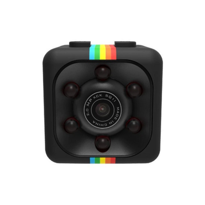 Mini Camera Vision Spy Full HD MINI DV, Night Vision, SQ11, fekete, WSN