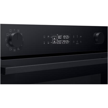 Cuptor incorporabil Bespoke Samsung NV7B44207AK/U2, Electric, 76 l, Autocuratare catalitica, Dual Cook Steam, Display touch, SmartThings Cooking, Clasa A+, Negru