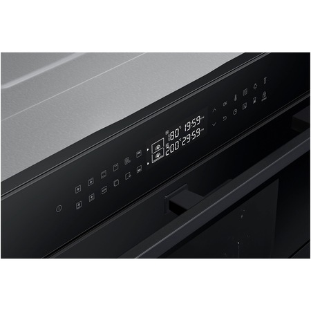 Cuptor incorporabil Bespoke Samsung NV7B4345VAK/U2, Electric, 76 l, Autocuratare catalitica, Dual Cook Flex, Display touch, Air sous vide, Natural Steam, SmartThings Cooking, Clasa A+, Negru