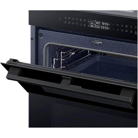 Cuptor incorporabil Bespoke Samsung NV7B4345VAK/U2, Electric, 76 l, Autocuratare catalitica, Dual Cook Flex, Display touch, Air sous vide, Natural Steam, SmartThings Cooking, Clasa A+, Negru