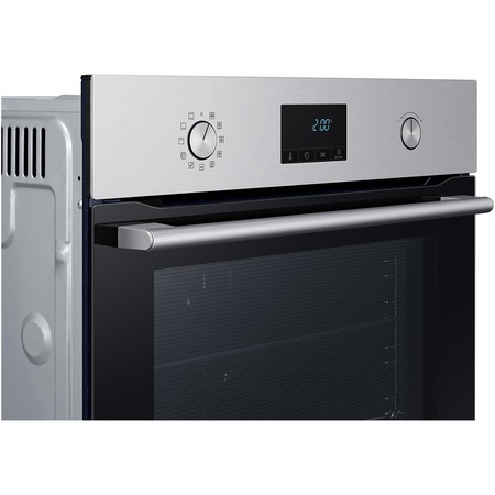 Cuptor incorporabil Samsung NV68A1170BS/OL, Electric, 68 l, Autocuratare pirolitica, True convection, Clasa A, Negru/Inox