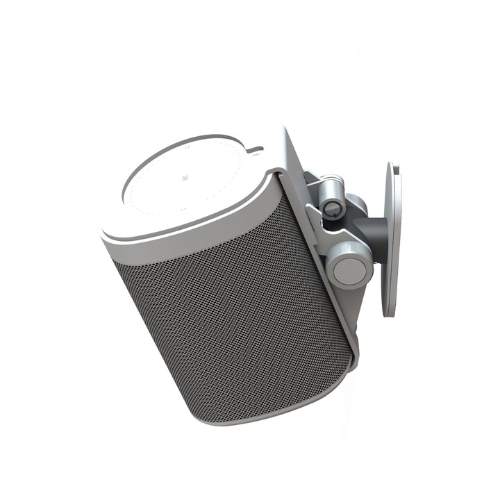 Suport perete Mountson pentru Sonos One, One SL cu Security Lock, Alb
