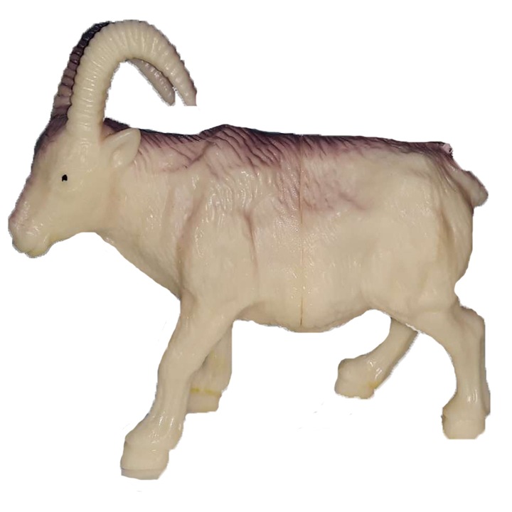 Figurina capra 10 cm OEM DY1005C, Crem