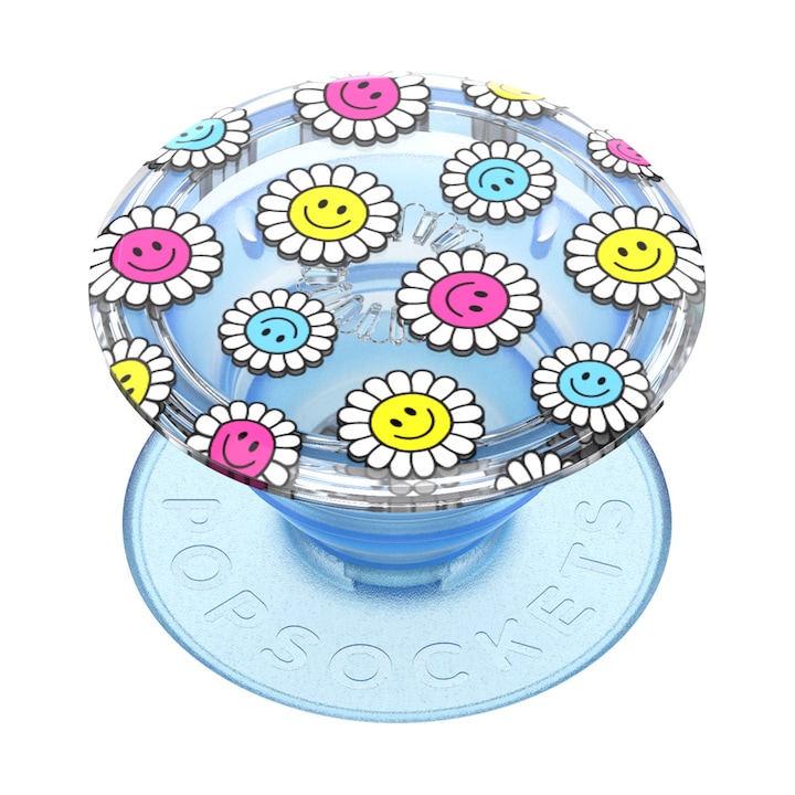 PopGrip® Translucent Blue Kawaii Daisies ujjtámasz, telefonra szerelhető támaszték
