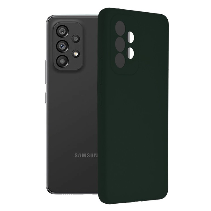 Кейс за Samsung Galaxy A53 5G, Techsuit Soft Edge Silicone, Dark Green