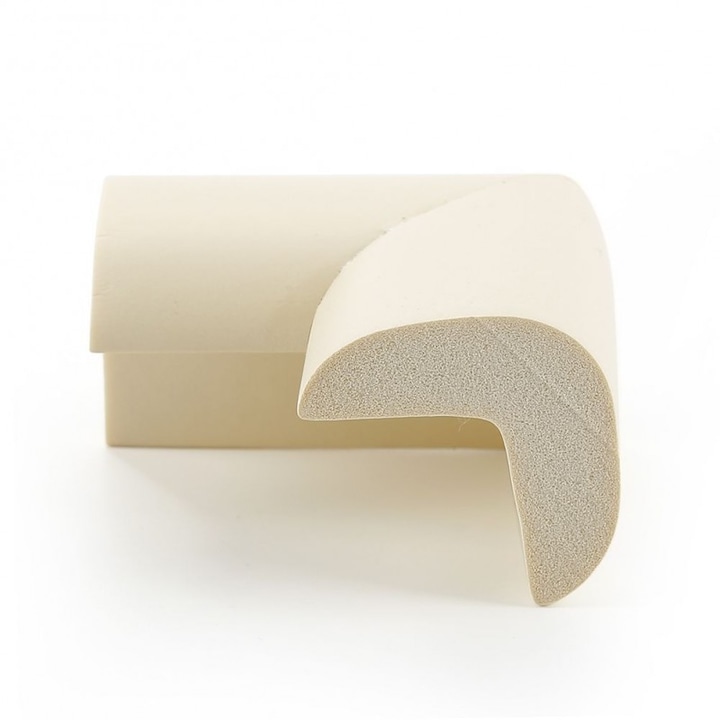 Комплект от 10 мебелни предпазители за ъгли и ръбове, PROCART, дунапрен, 5,5x3,8 см, бели