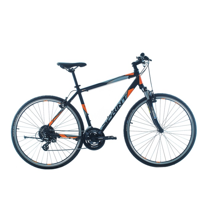 Велосипед SPRINT Sintero, Man 28 ", 560 мм, Черен с оранжево и сиво