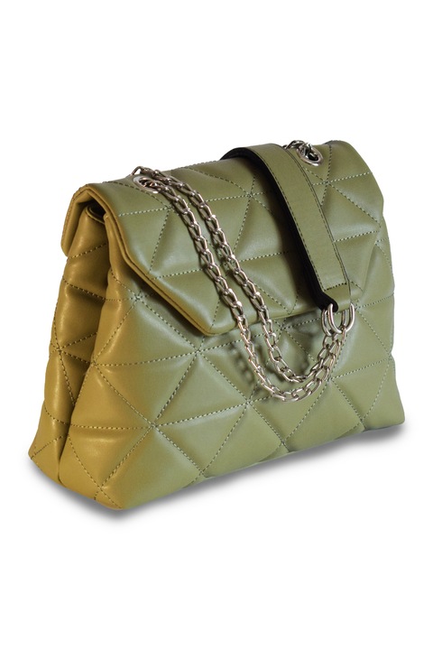 Geanta Dama Belgrade Green 27x21x12cm Piele Ecologica