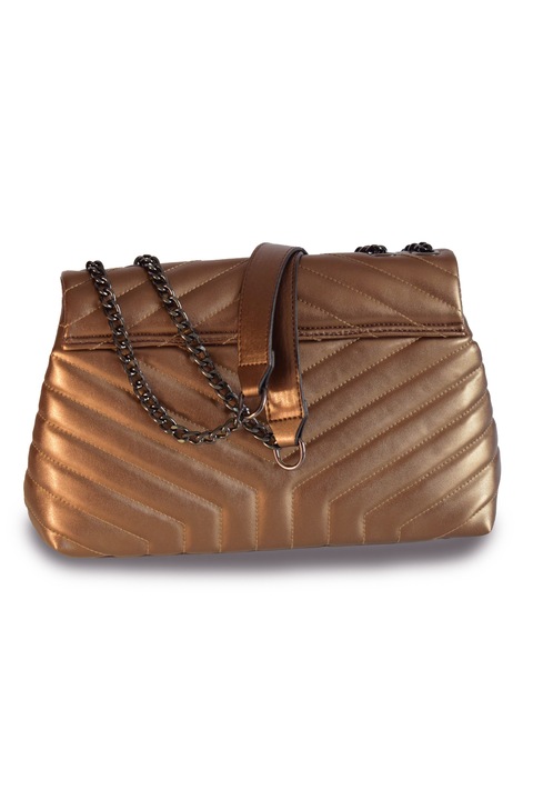 Geanta Dama London Bronze 35x21x14cm Piele Ecologica