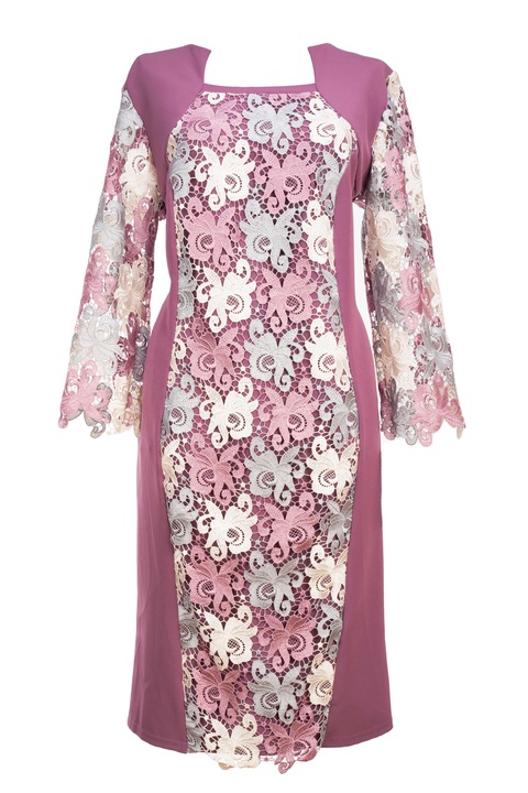 Rochie dama, cu dantela 6, Mov