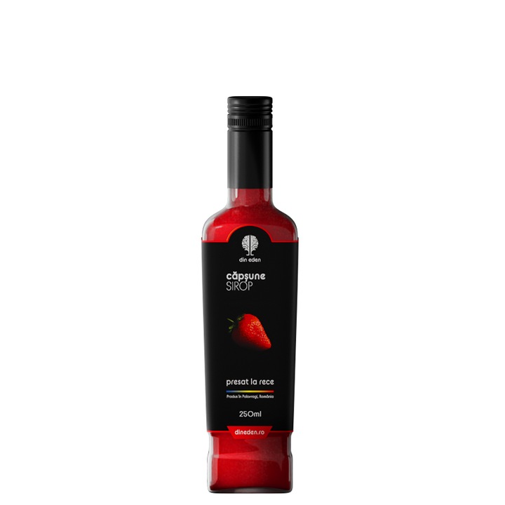 Sirop de capsuni presat la rece, Din Eden, 250ml