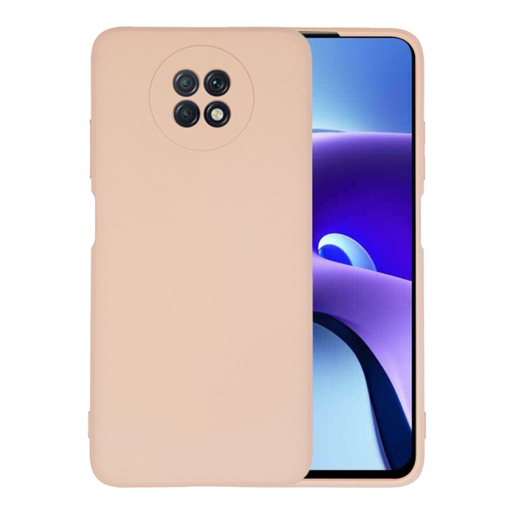 Husa din silicon My Colors, Compatibila cu Xiaomi Redmi Note 9T, Bej