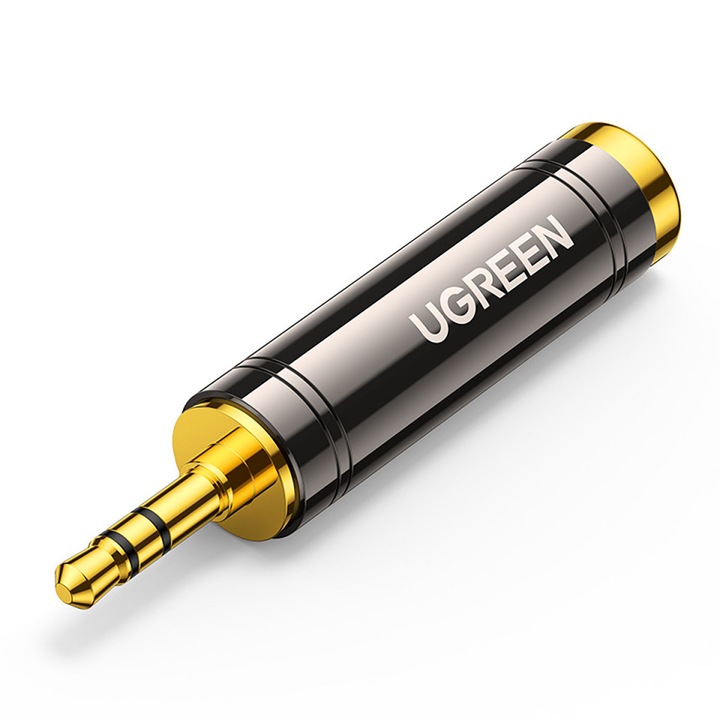 Audioadapter UGREEN AV168, anya mini jack 6,35 / 6,5 mm - apa jack 3,5 mm, szürke