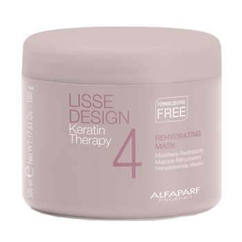 Masca rehidratanta pentru par AlfaParf, Lisse Design Keratin Therapy Rehydrating Mask, 500 gr Masca rehidratanta pentru par AlfaParf, Lisse Design Keratin Therapy Rehydrating Mask, 500 gr