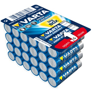 Baterii Alcaline VARTA High Energy AAA, 24 buc Baterii Alcaline VARTA High Energy AAA, 24 buc