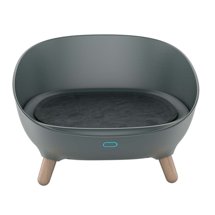 Смарт легло за котки до 15 кг, Автоматичен контрол на температурата, Управление чрез приложение, WiFi, Сив