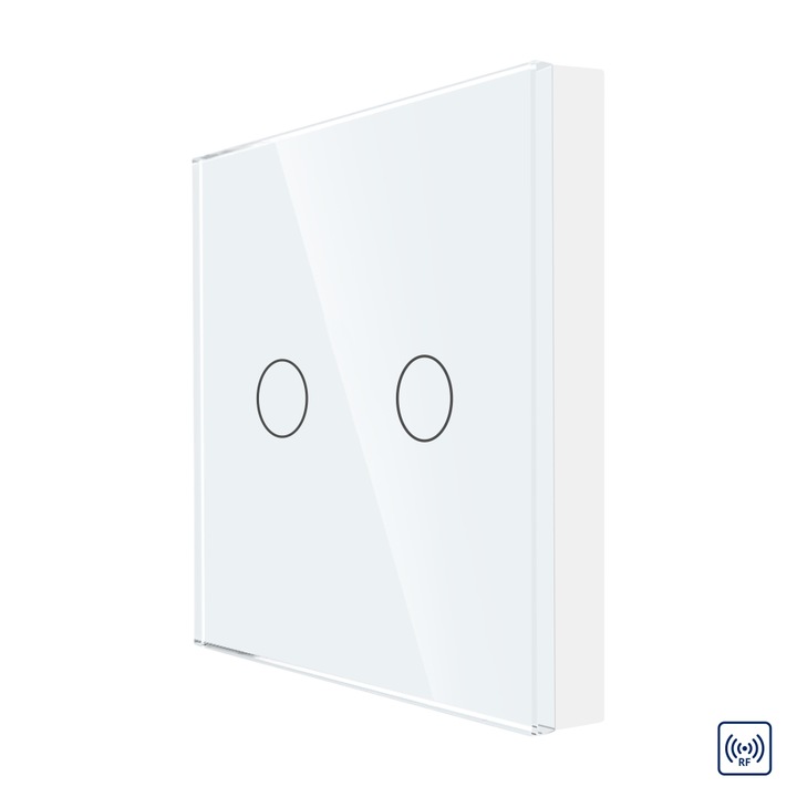 Luxion Távirányító Érintőképernyővel, 2 Csatornás, RF433, Fehér