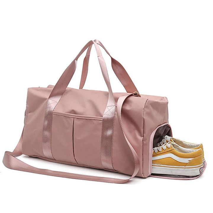 Sporttáska, TPU, 52,4 x 36 x 4,7 cm, világos rózsaszín